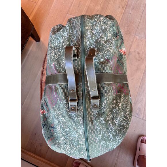 Parcel London Large Canvas Travel Bag Colorful Gardencore Print Adjustable Strap - Picture 7 of 9